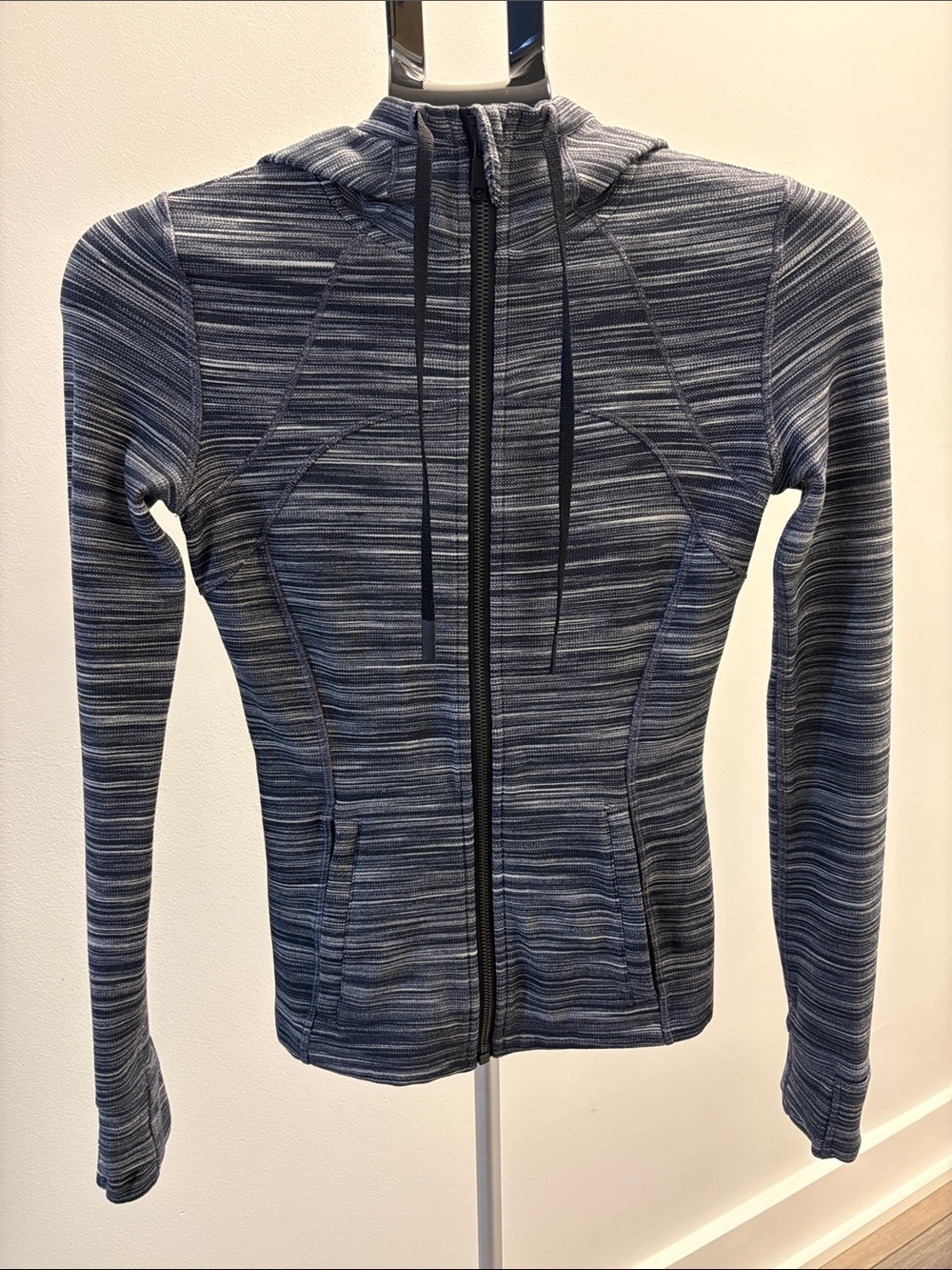 Lululemon Hooded Define Jacket Nulu ~ 4 ~ Heathered Black/White